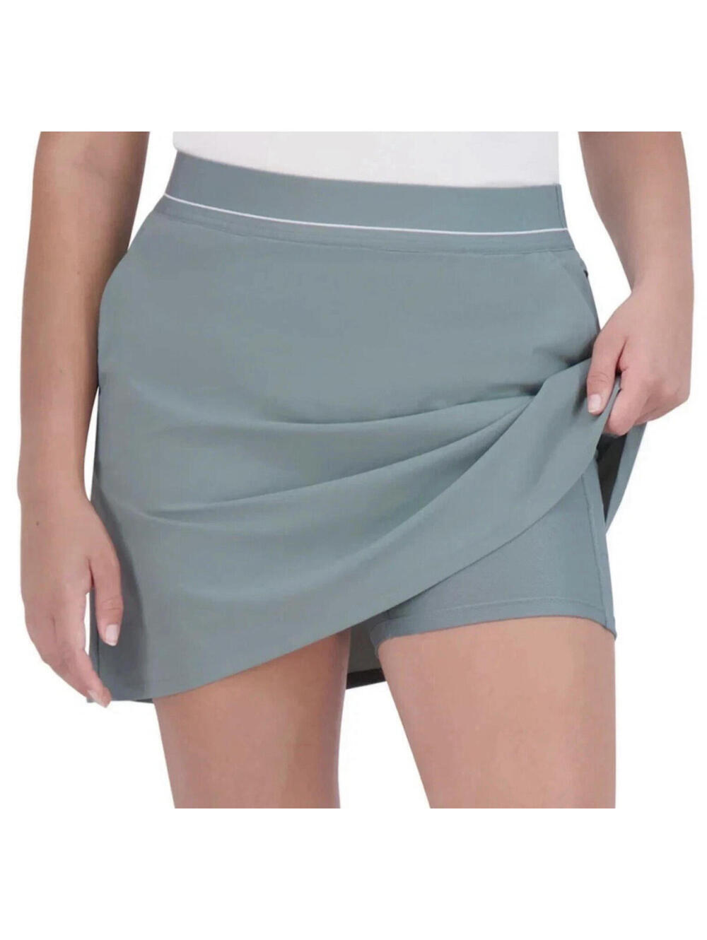 NWT Soybu Womens Skort Green Inner-Shorts Pockets Elastic Waist Stretch XXL